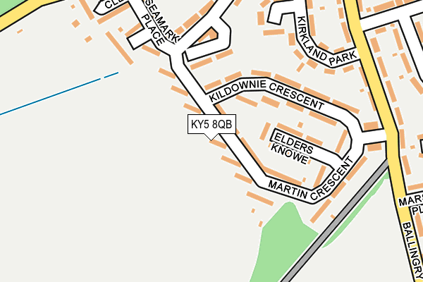 KY5 8QB map - OS OpenMap – Local (Ordnance Survey)