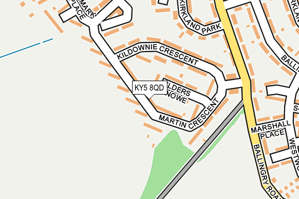 KY5 8QD map - OS OpenMap – Local (Ordnance Survey)