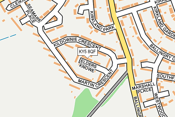 KY5 8QF map - OS OpenMap – Local (Ordnance Survey)