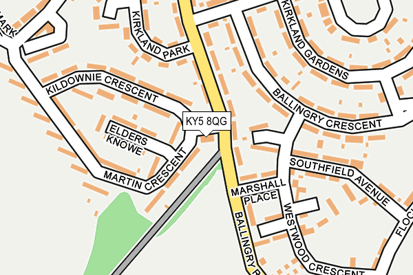 KY5 8QG map - OS OpenMap – Local (Ordnance Survey)