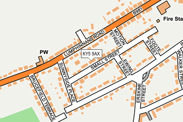 KY5 9AX map - OS OpenMap – Local (Ordnance Survey)