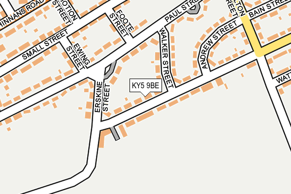 KY5 9BE map - OS OpenMap – Local (Ordnance Survey)