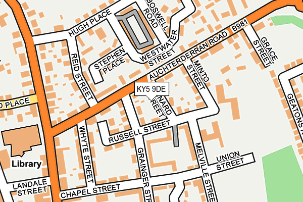 KY5 9DE map - OS OpenMap – Local (Ordnance Survey)