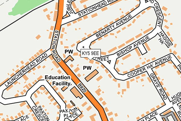 KY5 9EE map - OS OpenMap – Local (Ordnance Survey)