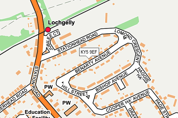 KY5 9EF map - OS OpenMap – Local (Ordnance Survey)