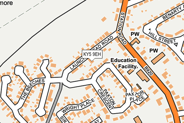 KY5 9EH map - OS OpenMap – Local (Ordnance Survey)