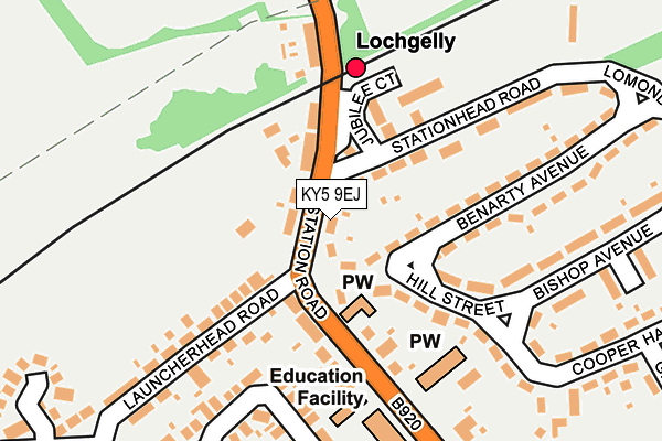 KY5 9EJ map - OS OpenMap – Local (Ordnance Survey)