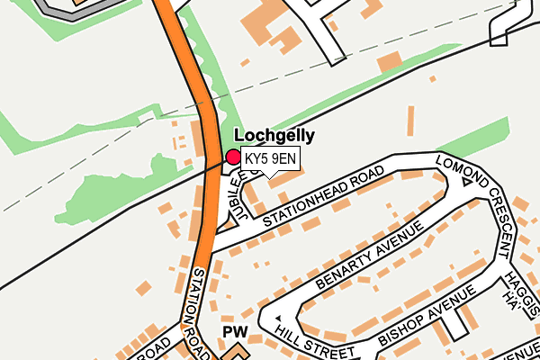 KY5 9EN map - OS OpenMap – Local (Ordnance Survey)