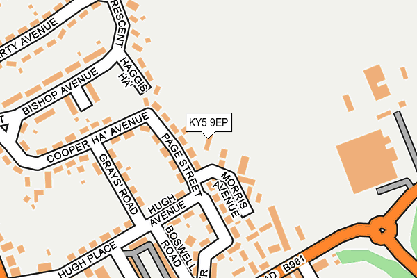 KY5 9EP map - OS OpenMap – Local (Ordnance Survey)