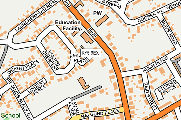 KY5 9EX map - OS OpenMap – Local (Ordnance Survey)