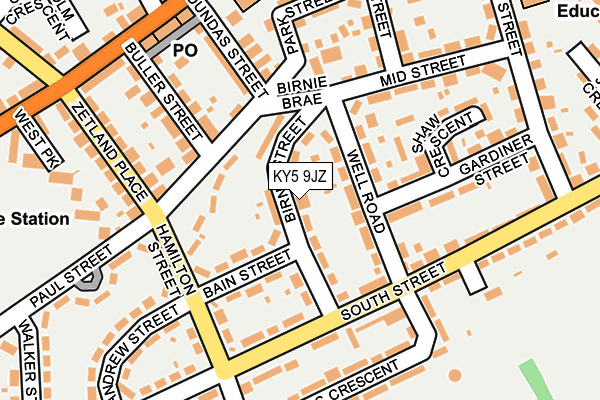 KY5 9JZ map - OS OpenMap – Local (Ordnance Survey)