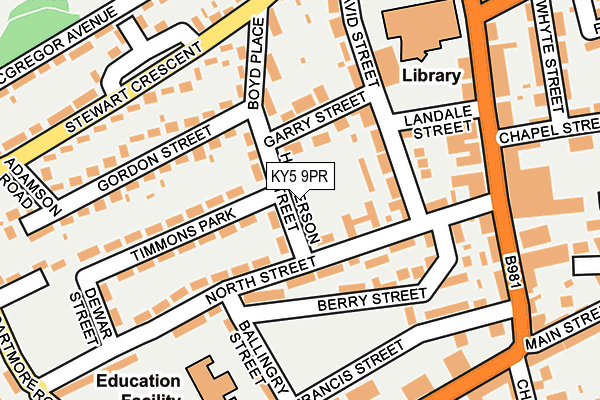 KY5 9PR map - OS OpenMap – Local (Ordnance Survey)