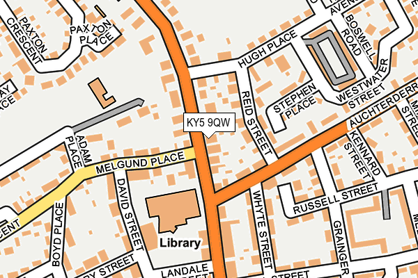 KY5 9QW map - OS OpenMap – Local (Ordnance Survey)