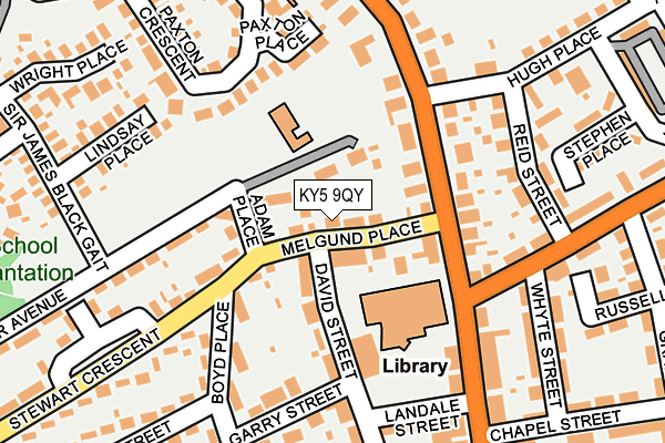 KY5 9QY map - OS OpenMap – Local (Ordnance Survey)