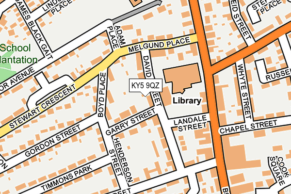 KY5 9QZ map - OS OpenMap – Local (Ordnance Survey)