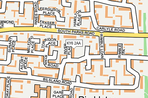 KY6 2AA map - OS OpenMap – Local (Ordnance Survey)