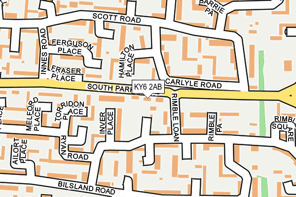 KY6 2AB map - OS OpenMap – Local (Ordnance Survey)