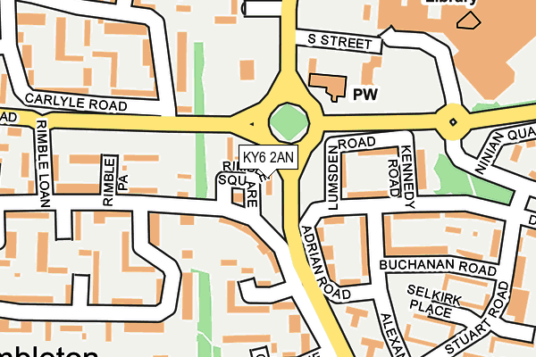 KY6 2AN map - OS OpenMap – Local (Ordnance Survey)