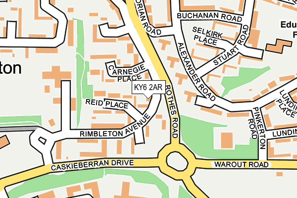 KY6 2AR map - OS OpenMap – Local (Ordnance Survey)