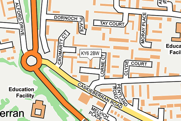 KY6 2BW map - OS OpenMap – Local (Ordnance Survey)