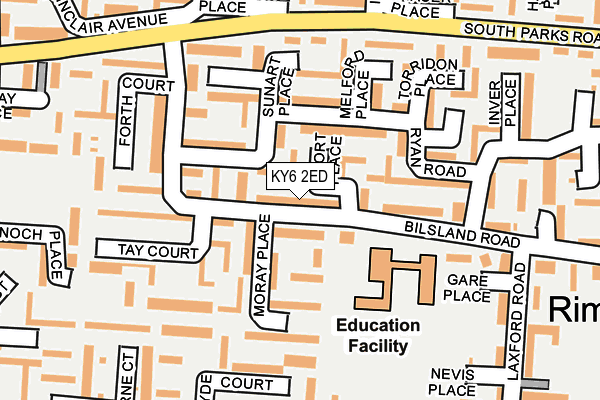 KY6 2ED map - OS OpenMap – Local (Ordnance Survey)