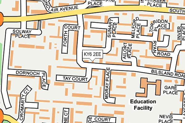 KY6 2EE map - OS OpenMap – Local (Ordnance Survey)