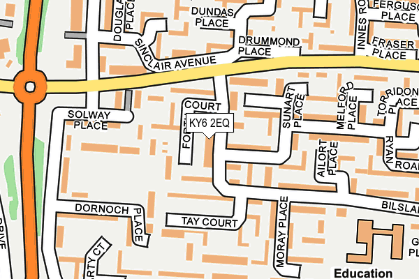 KY6 2EQ map - OS OpenMap – Local (Ordnance Survey)