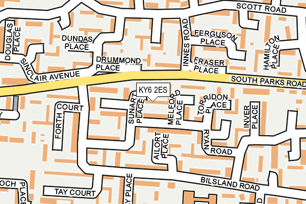 KY6 2ES map - OS OpenMap – Local (Ordnance Survey)