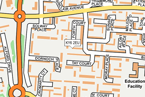 KY6 2EU map - OS OpenMap – Local (Ordnance Survey)