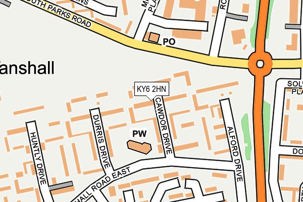 KY6 2HN map - OS OpenMap – Local (Ordnance Survey)