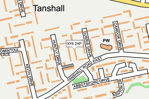 KY6 2HP map - OS OpenMap – Local (Ordnance Survey)