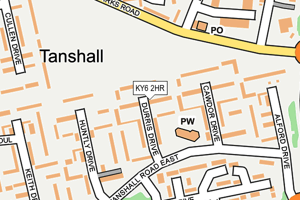 KY6 2HR map - OS OpenMap – Local (Ordnance Survey)