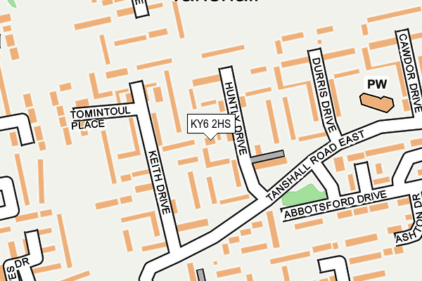 KY6 2HS map - OS OpenMap – Local (Ordnance Survey)