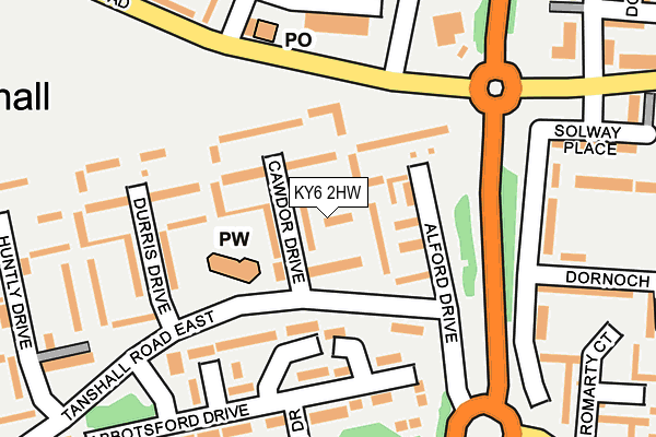 KY6 2HW map - OS OpenMap – Local (Ordnance Survey)