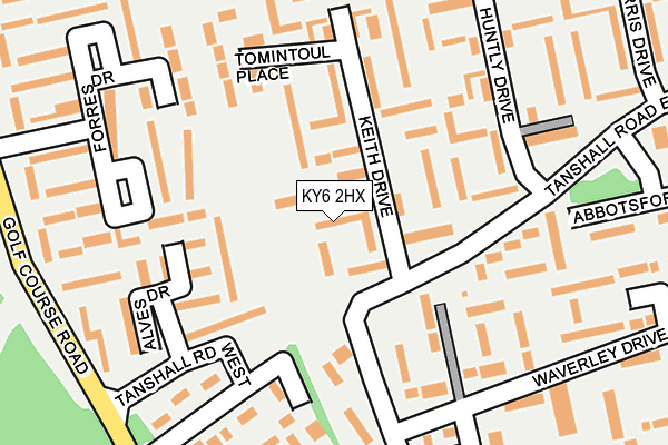 KY6 2HX map - OS OpenMap – Local (Ordnance Survey)