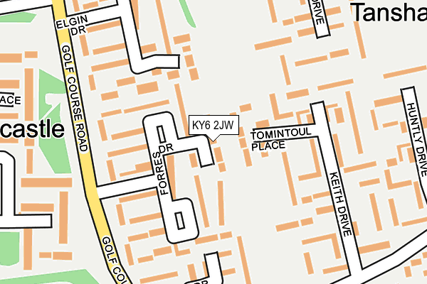 KY6 2JW map - OS OpenMap – Local (Ordnance Survey)