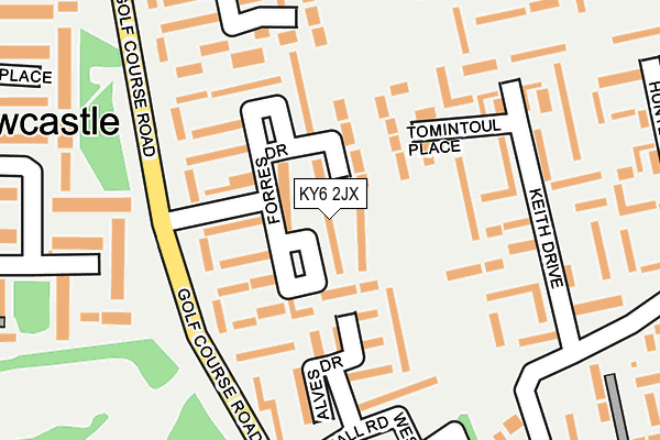 KY6 2JX map - OS OpenMap – Local (Ordnance Survey)