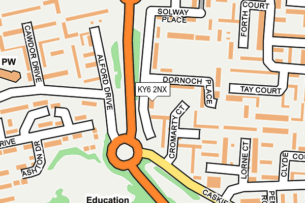 KY6 2NX map - OS OpenMap – Local (Ordnance Survey)