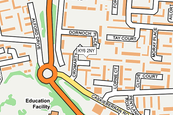 KY6 2NY map - OS OpenMap – Local (Ordnance Survey)