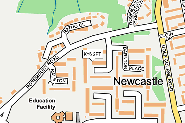 KY6 2PT map - OS OpenMap – Local (Ordnance Survey)