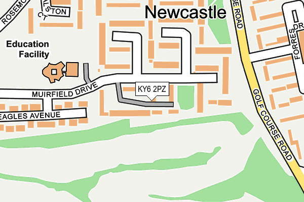 KY6 2PZ map - OS OpenMap – Local (Ordnance Survey)