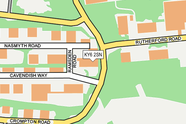 KY6 2SN map - OS OpenMap – Local (Ordnance Survey)