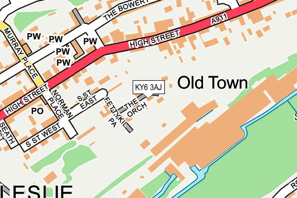 KY6 3AJ map - OS OpenMap – Local (Ordnance Survey)