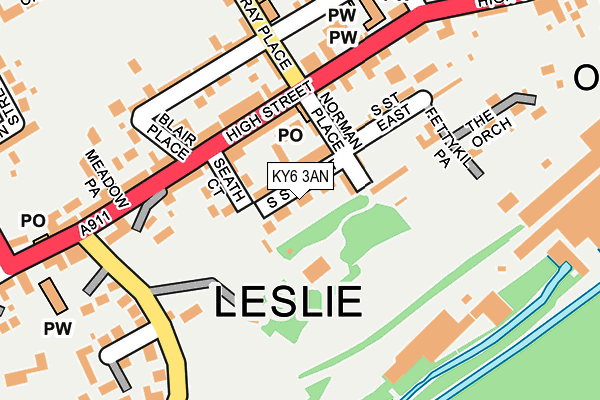 KY6 3AN map - OS OpenMap – Local (Ordnance Survey)