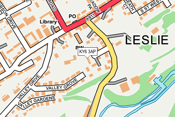 KY6 3AP map - OS OpenMap – Local (Ordnance Survey)