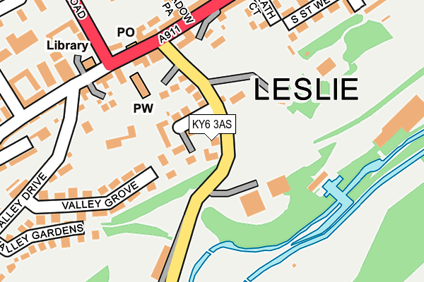 KY6 3AS map - OS OpenMap – Local (Ordnance Survey)