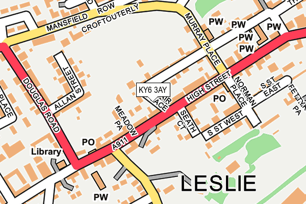 KY6 3AY map - OS OpenMap – Local (Ordnance Survey)