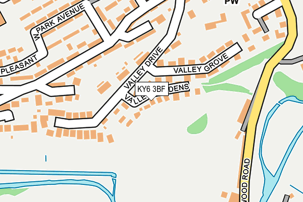 KY6 3BF map - OS OpenMap – Local (Ordnance Survey)