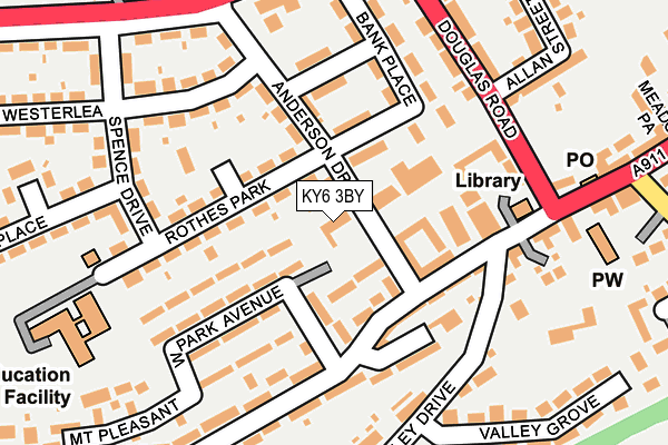 KY6 3BY map - OS OpenMap – Local (Ordnance Survey)