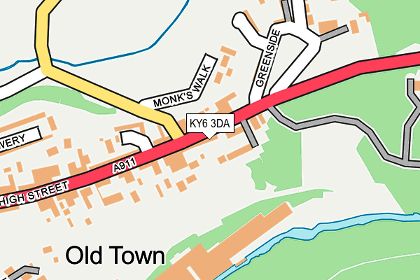 KY6 3DA map - OS OpenMap – Local (Ordnance Survey)